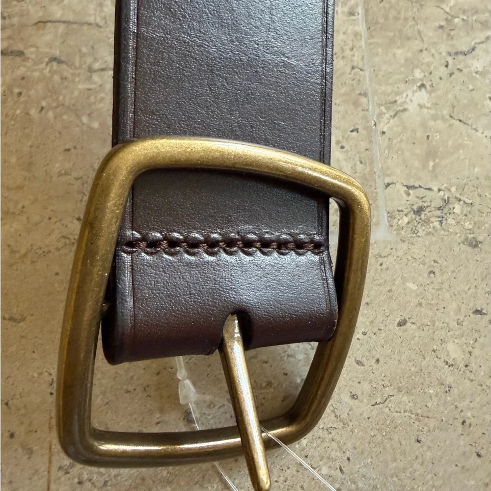 NWT J. Crew Wide leather belt brown size 30